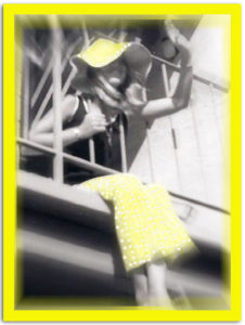 Sandy Walker (Hegwood) in her yellow polka-dot bell-bottoms 