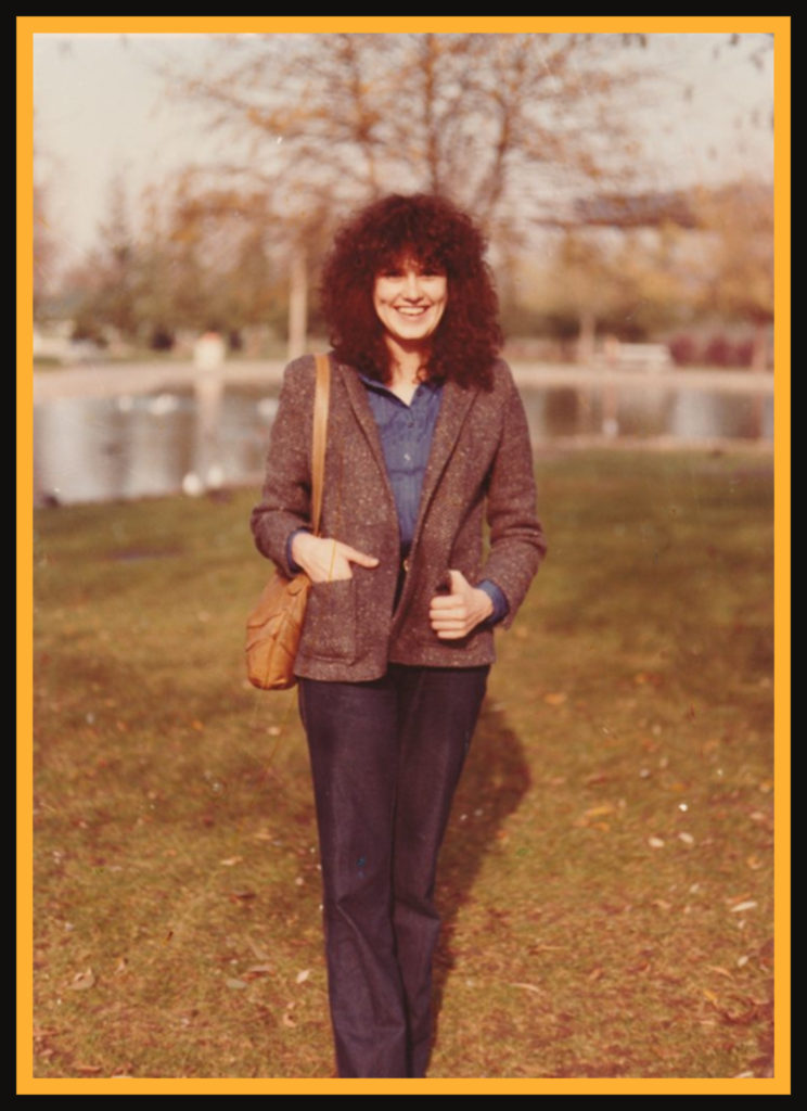 Disguised as high school student for my return enrollment at Wilcox in 1981. I hoped the huge hair would draw attention away from my face.