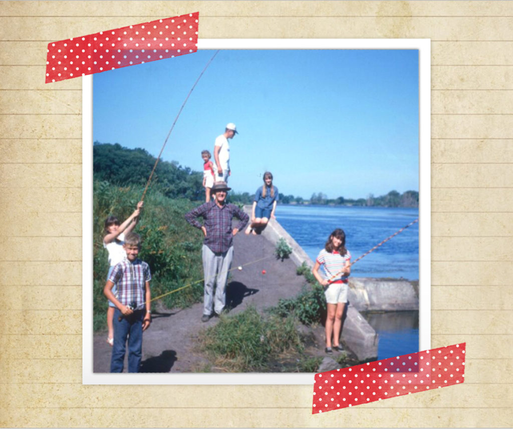 Fishing with some of our relatives in Iowa.