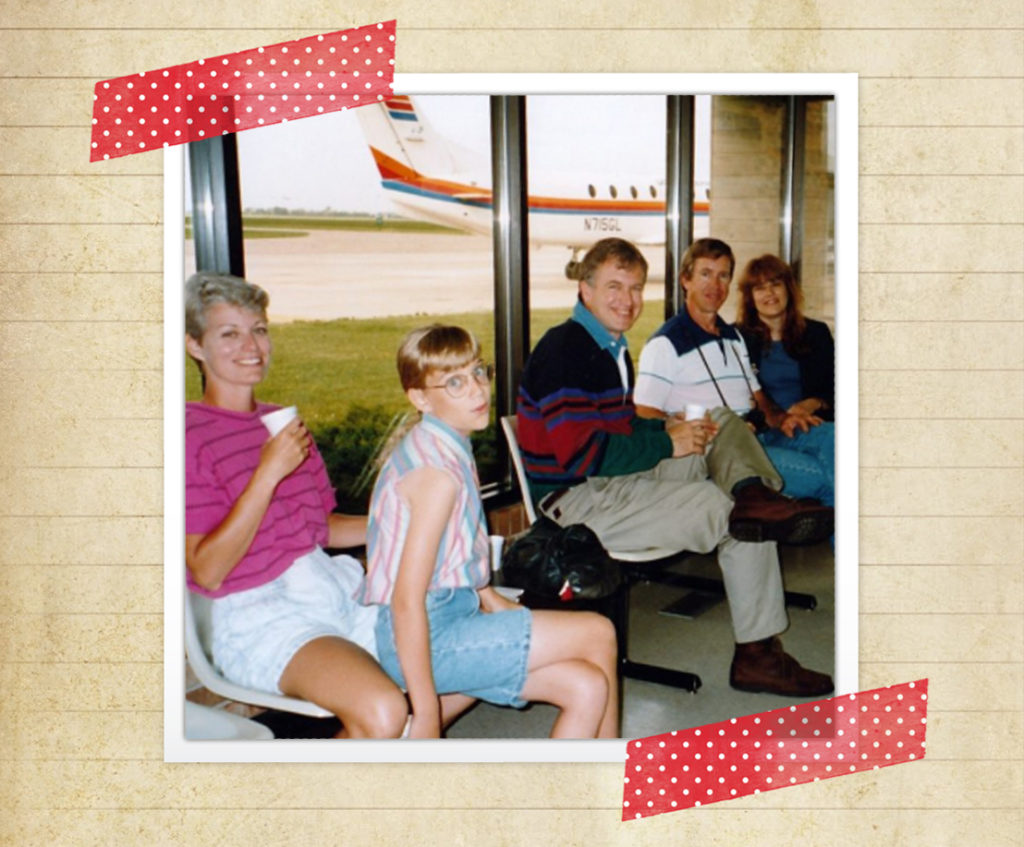 With adult cousins on my mother's side - at the tiny (very tiny) Spencer airport