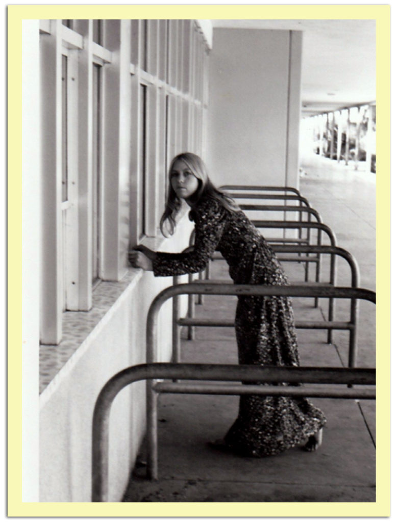 Sandra re-enacts buying a sandwich in the snack bar line.