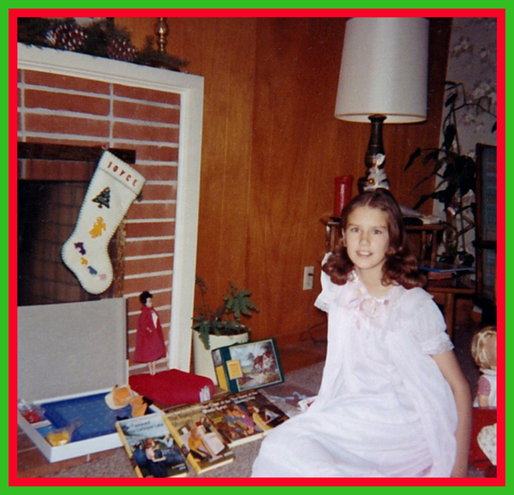 With my Christmas presents that year.