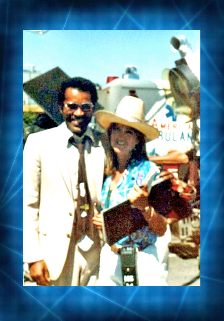 Janet with Ben Vereen on the set of one of the early shows she worked on, "VEGAS".