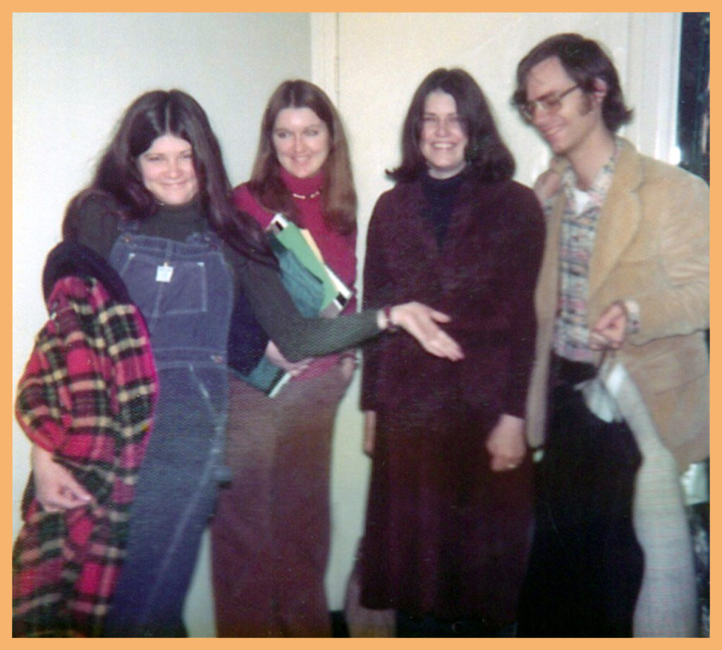 J and I with my sisters Joyce and Janet sometime in '76 (before pregnancy).