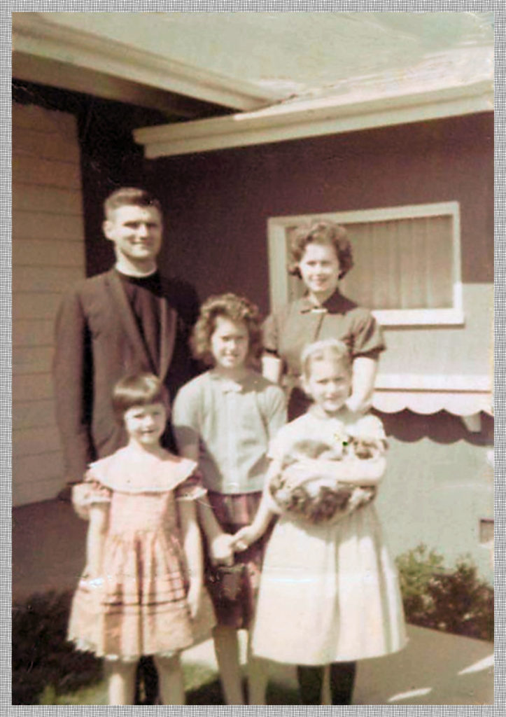 In front of our house on Del Monte around this time.