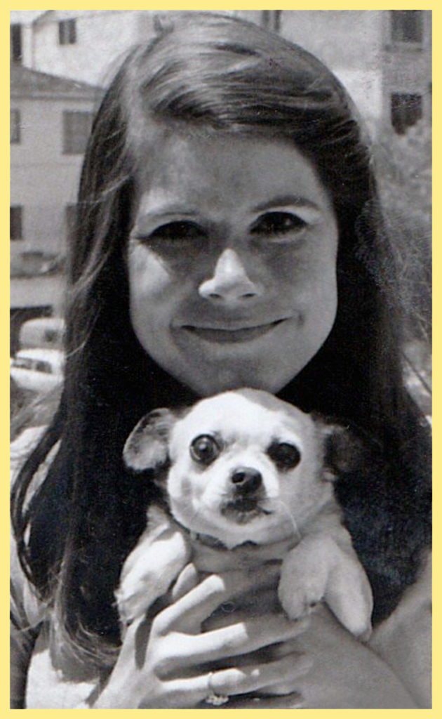 Marjorie with her little dog Pepe