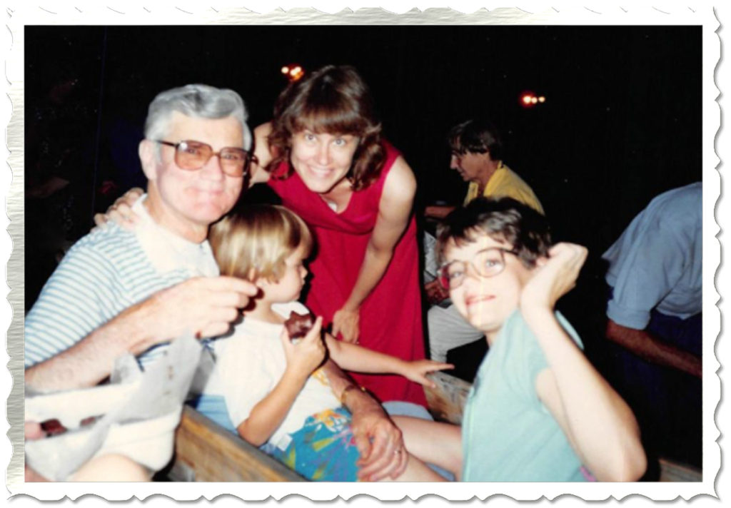 My dad and I with Chris and Alex. It was great they lived close enough to go on fun outings together.