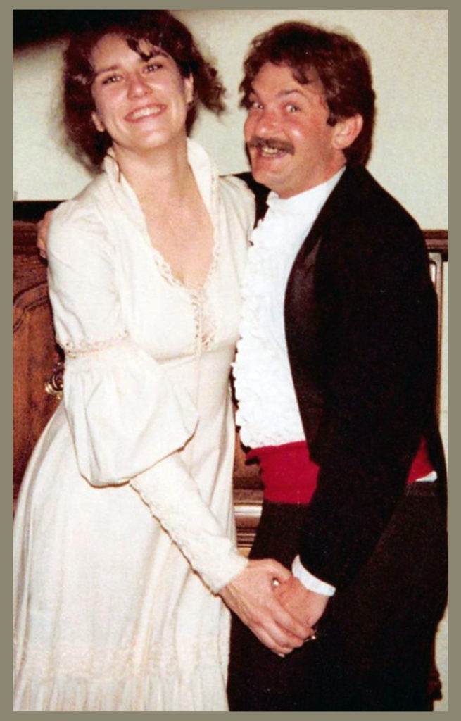 Jake with me at our Edwardian-Dickens theme party.