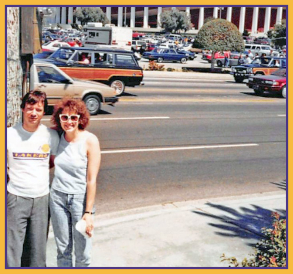 John and me in front of the Forum.