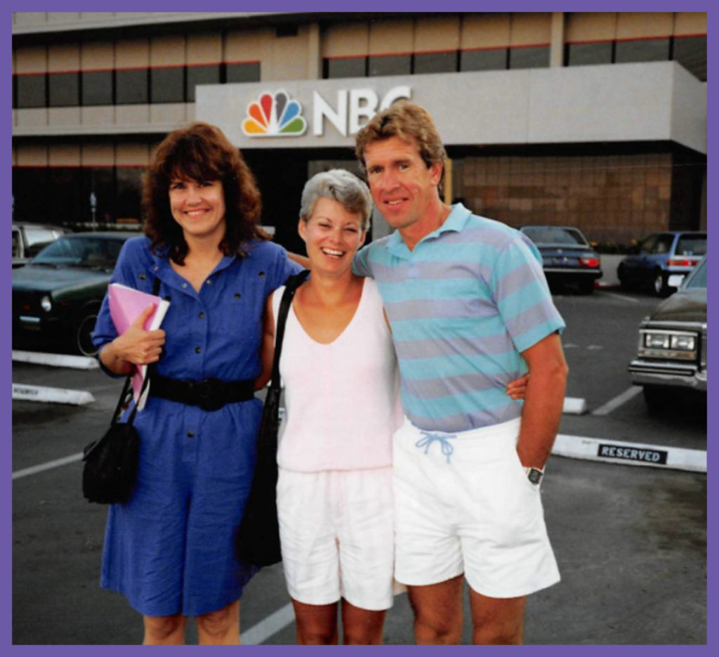 Outside in the NBC parking lot with Craig and Karen Thu again.