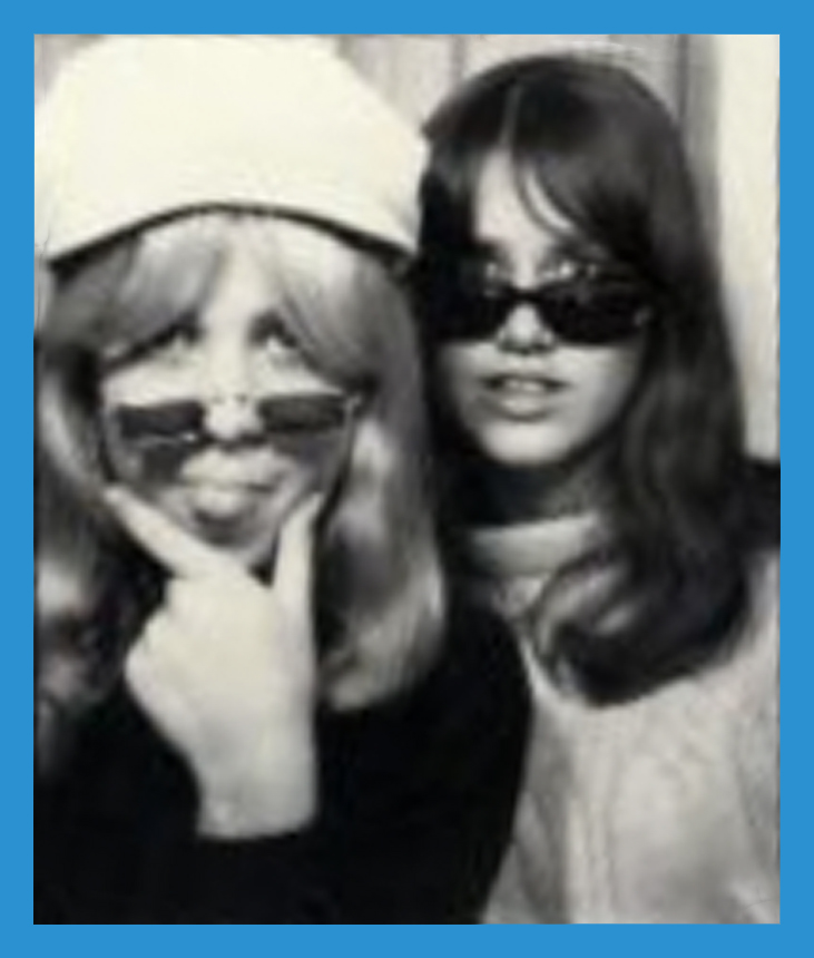 Sandy Walker in John Lennon style Beatles cap with me