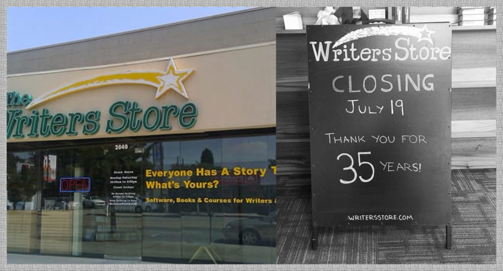 Very sad when the Writers Store closed