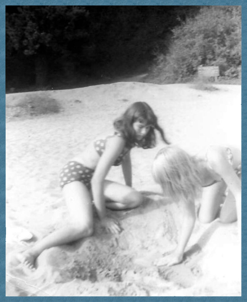 Sandy and me on the beach in 1964