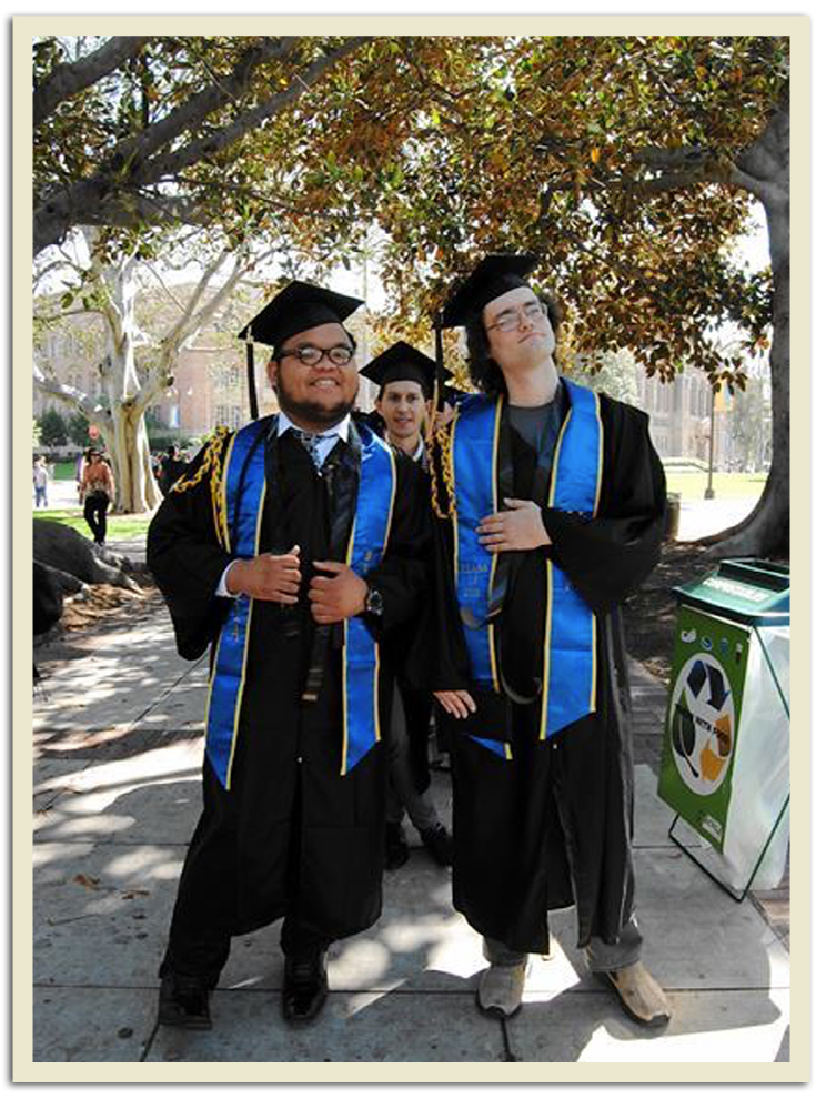 CD preparing to walk for graduation.