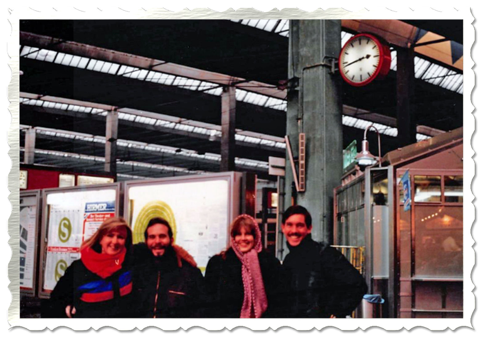 Janet, Jim, Me, Matt, at Train Station in Munich