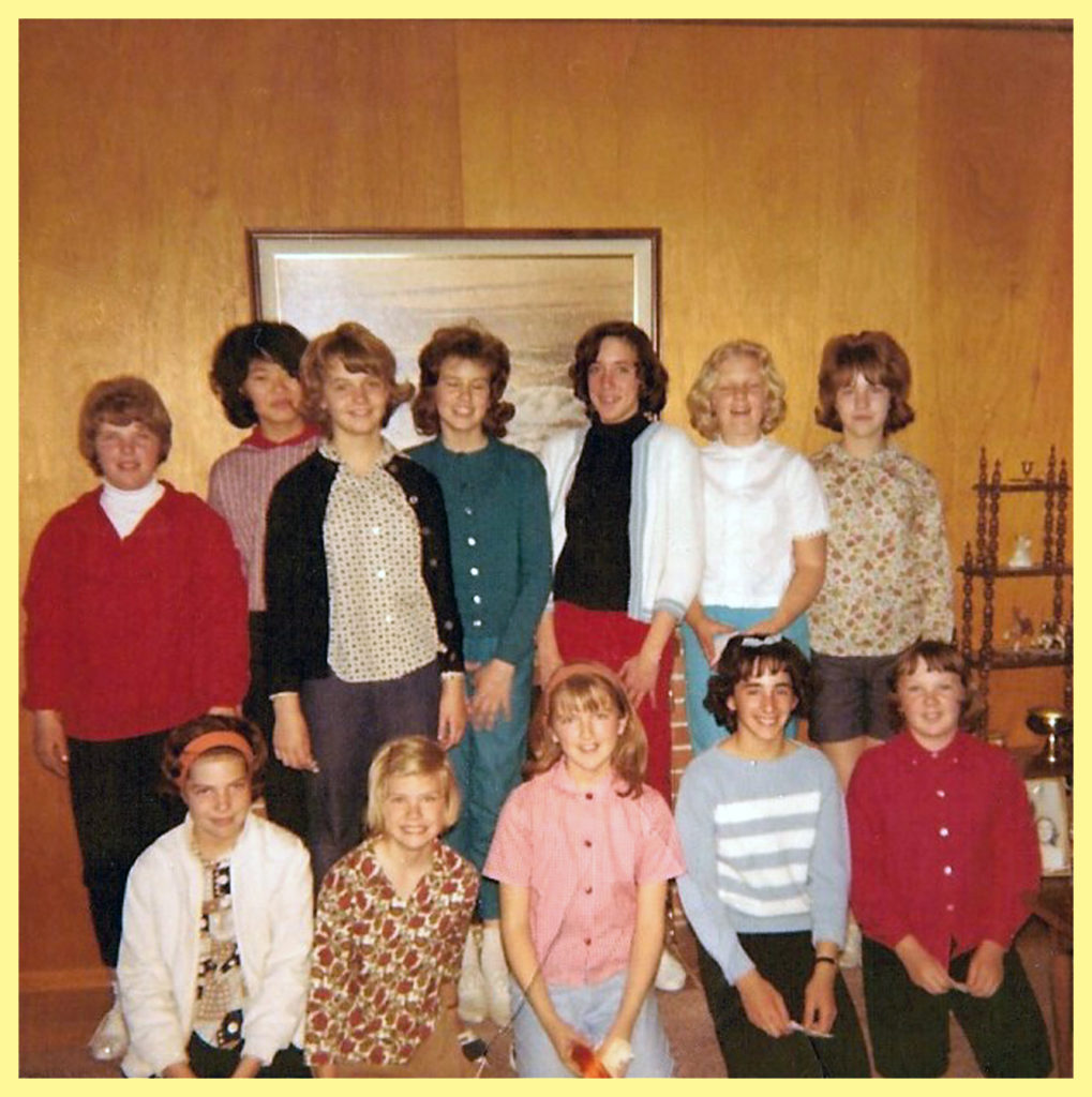 Top: Natalie Nilsen, Susan Tanaka, Donna Duncan, me, Loretta Dirks, Julie Farnham, Sandra Walker (Hegwood) Bottom: Debbie Neel, Kathy Niebuhr, Janet, Roseanne Provenzano, Susan Campbell