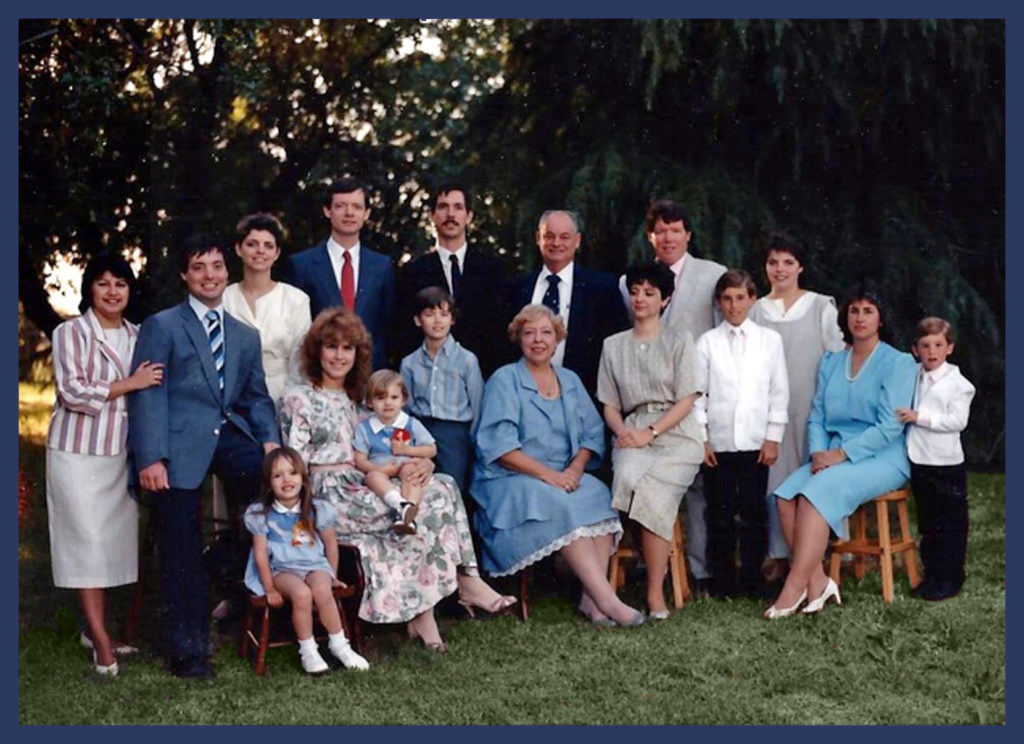 Me and other spouses as well as future generation in casual family shot