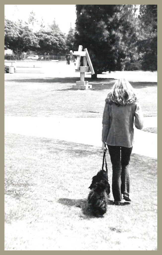 Walking across campus at UCLA