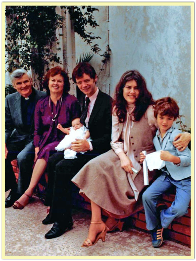 J and I with CD, S and my parents around this time.