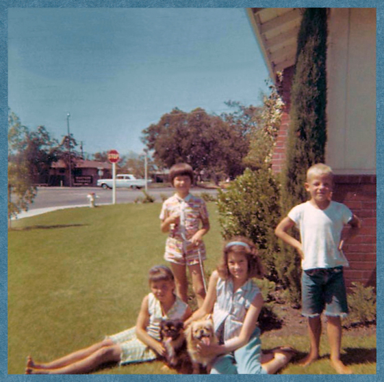 The essence of Dorkiness, seen with sisters and neighbor kid