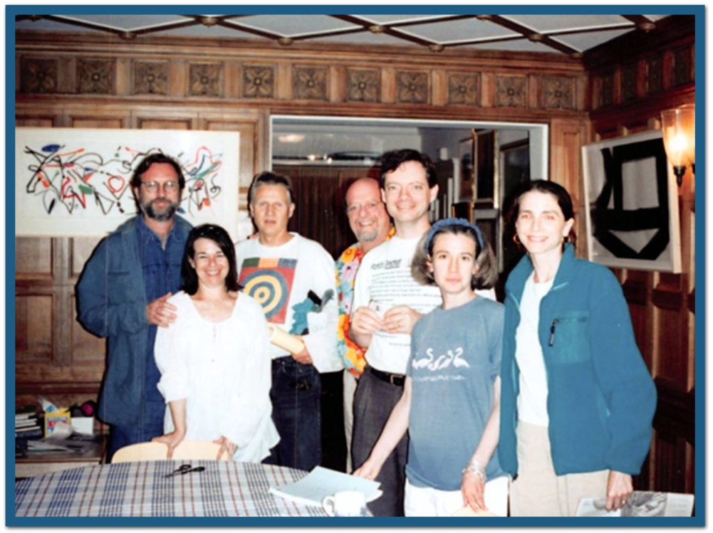 David Schnorr (?), Dianne Simon (?), Dale, Michael Elias, J, Debbie Blum, Laraine Mestman (I'm taking the photo)