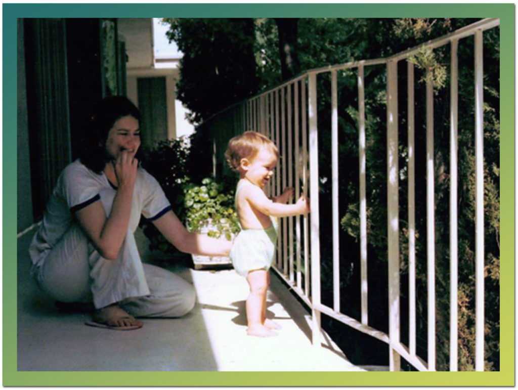 Directly outside our Windsor Rd. apartment with CD, '78