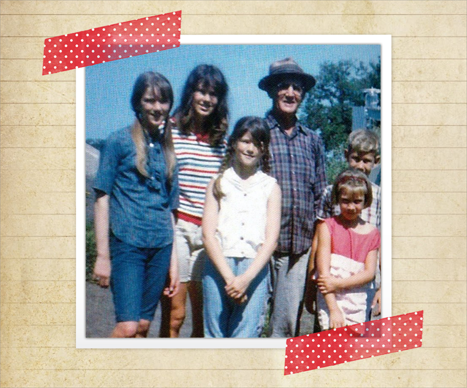 Me and my sisters in Iowa in 1966